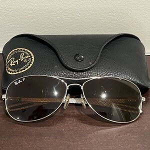Polarized RayBan small aviator gray with case